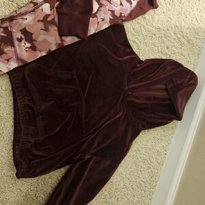 OshKosh B'gosh Maroon Floral Hoodie